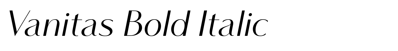 Vanitas Bold Italic